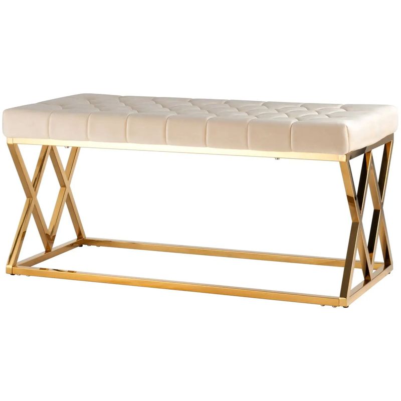 Банкетка бежевый велюр Rhombus Serene Phoenix