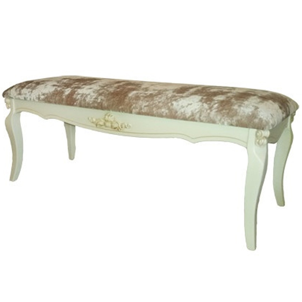 Банкетка велюр в стиле прованс Blaise French Seating Banquette