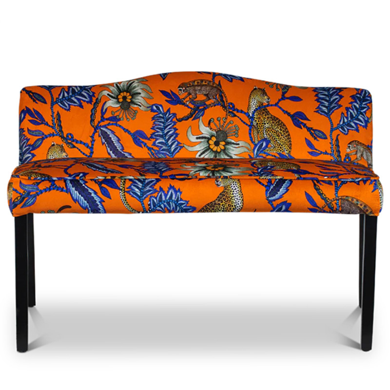 Банкетка Оранжевый Орнамент Zambezi Monkey Bean Flame Bench