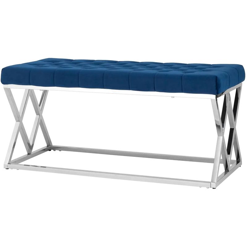 Банкетка синий велюр Rhombus Serene Phoenix