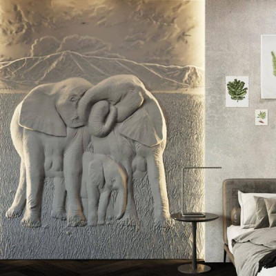 Барельеф ELEPHANTS