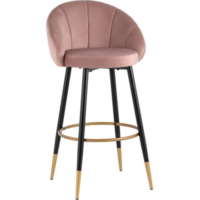 Барный Стул Alberto Chair Розовый Велюр