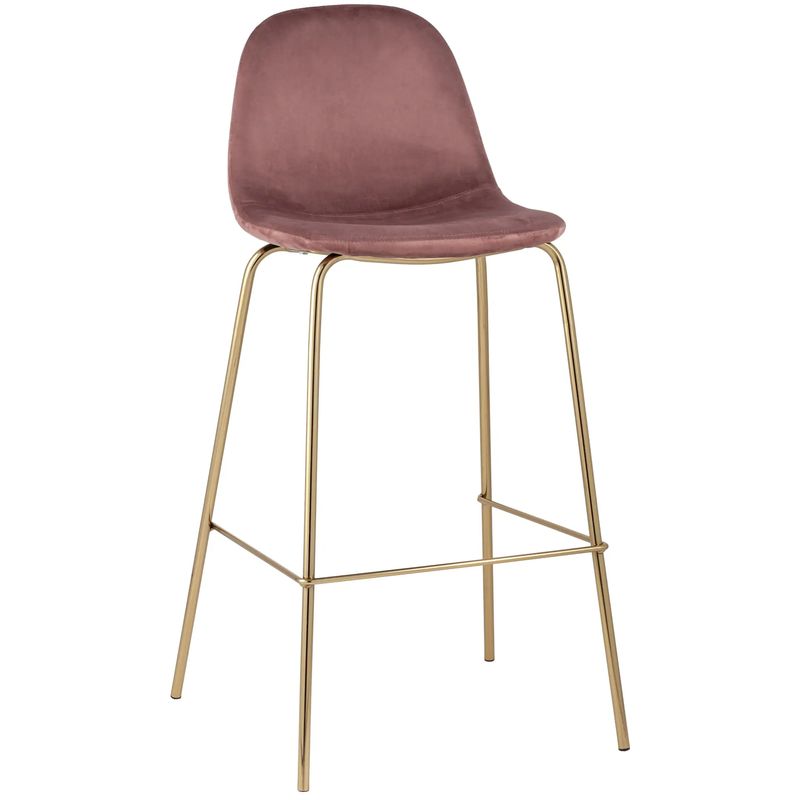 Барный Стул Archie Chair Пыльно-Розовый Велюр