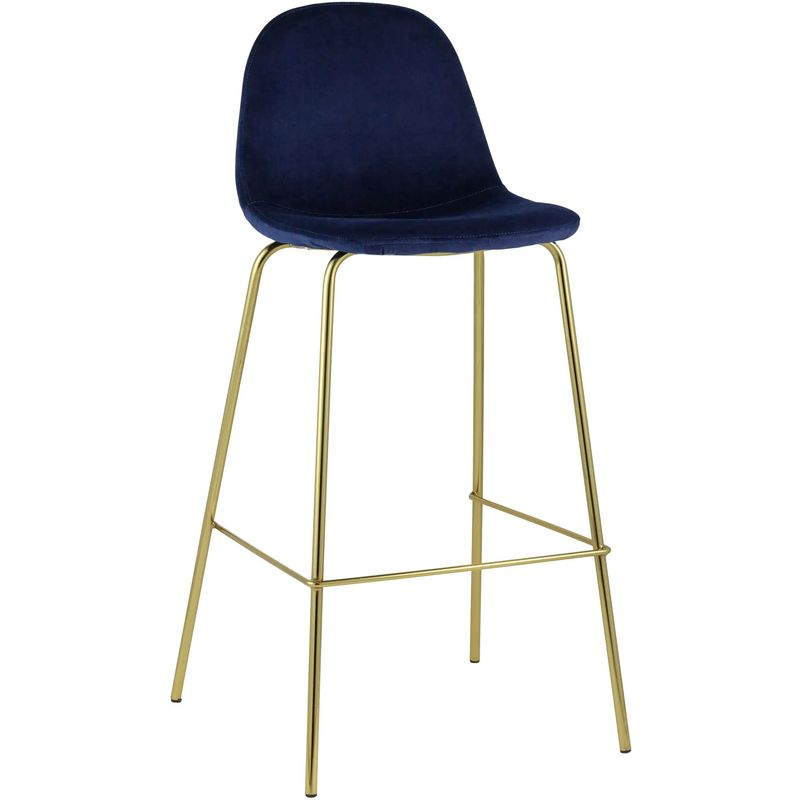 Барный Стул Archie Chair Синий Велюр
