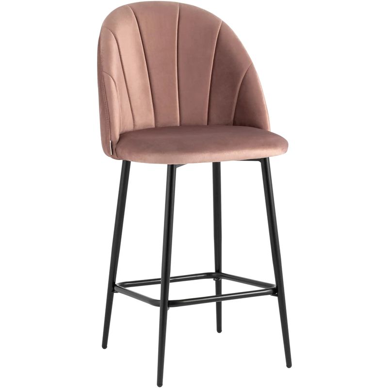 Барный Стул Balsari S Chair Пыльно-Розовый Велюр