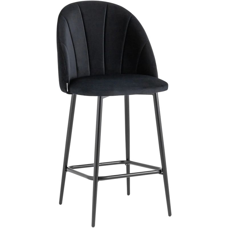Барный Стул Balsari S Chair Черный Велюр