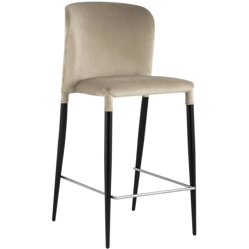 Барный Стул Lori Chair Бежевый Велюр