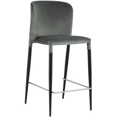 Барный Стул Lori Chair Серый Велюр