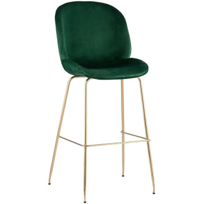 Барный Стул Зеленый Велюр Vendramin Chair