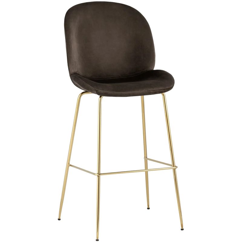 Барный Стул Коричневый Велюр Vendramin Chair