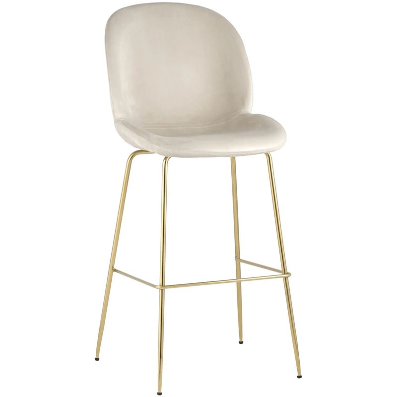 Барный Стул Молочный Велюр Vendramin Chair