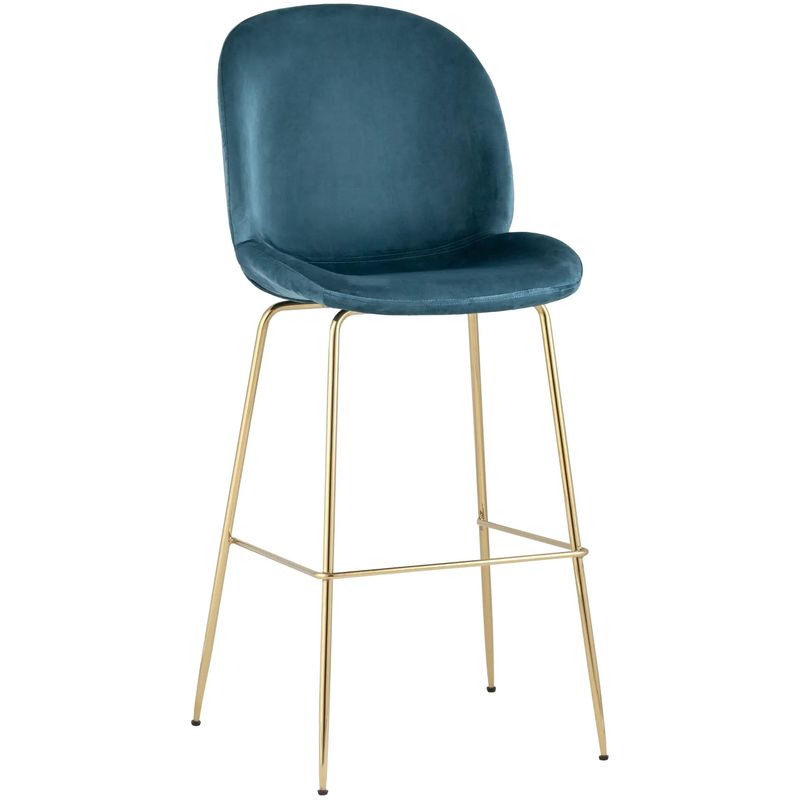 Барный Стул Синий Велюр Vendramin Chair