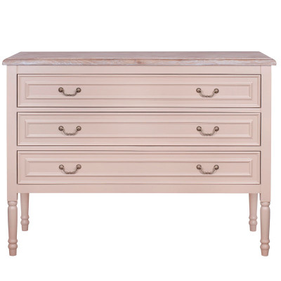 Бежевый комод из дуба Amelia beige dark