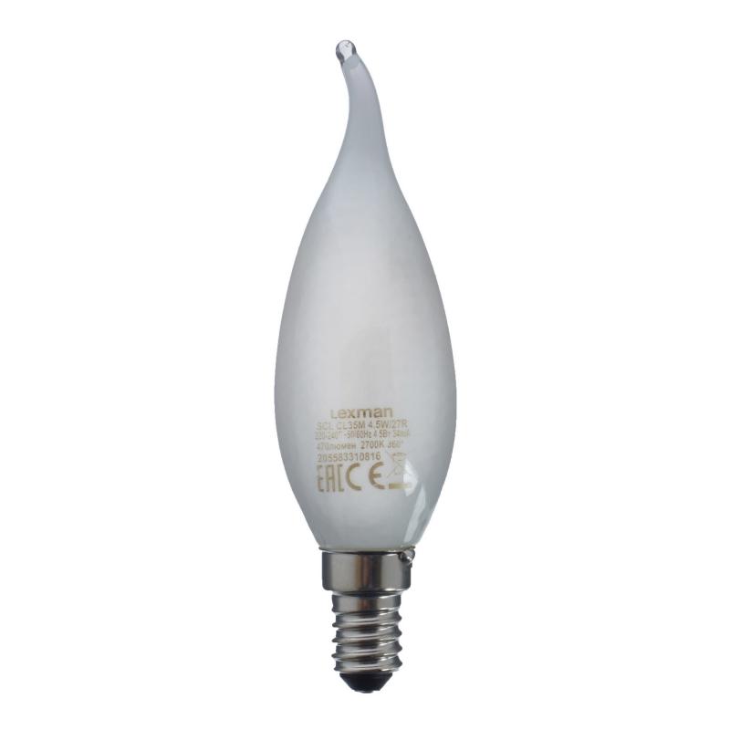 Белая матовая Свеча LED E14 4.5 W