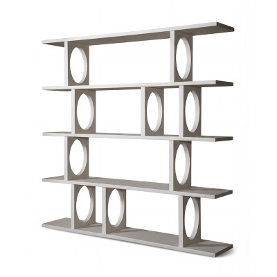 Белый дизайнерский Стеллаж Ring White Wood Bookcase