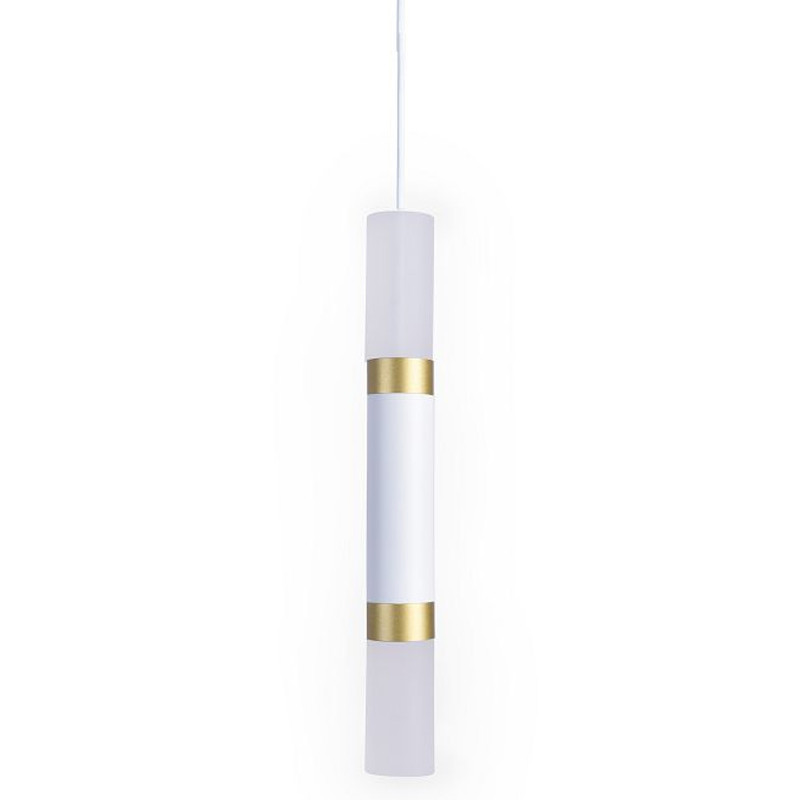 Белый подвесной светильник Useful Light с золотой вставкой