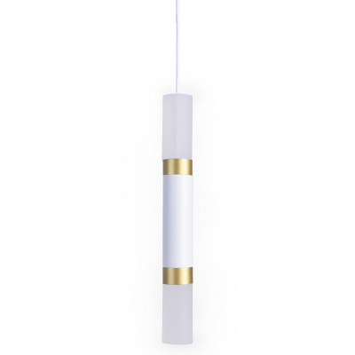 Белый подвесной светильник Useful Light с золотой вставкой