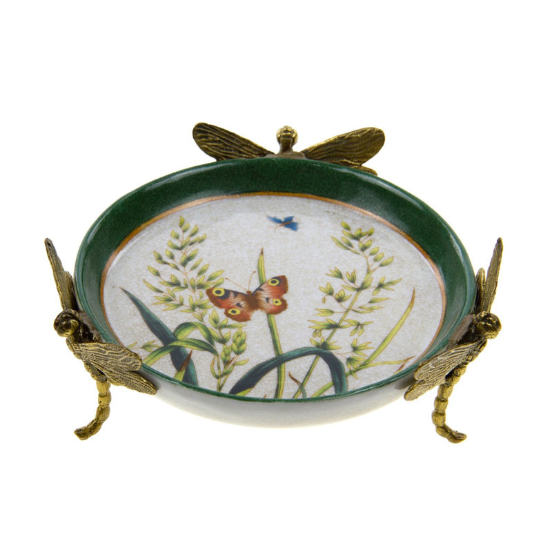 Блюдо Bronze Dragonflies