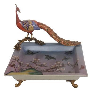 Блюдо Red Peacock