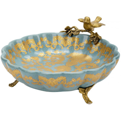 Блюдо фарфоровое Птица на ветке Flora