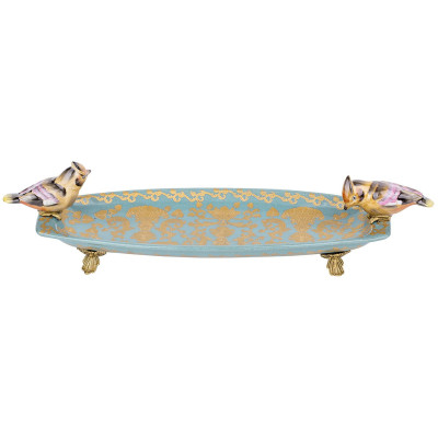 Блюдо фарфоровое Экзотические птички Vivole