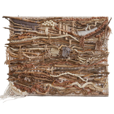 Большая Абстрактное Панно из веток и нитей Dryad Wall Art