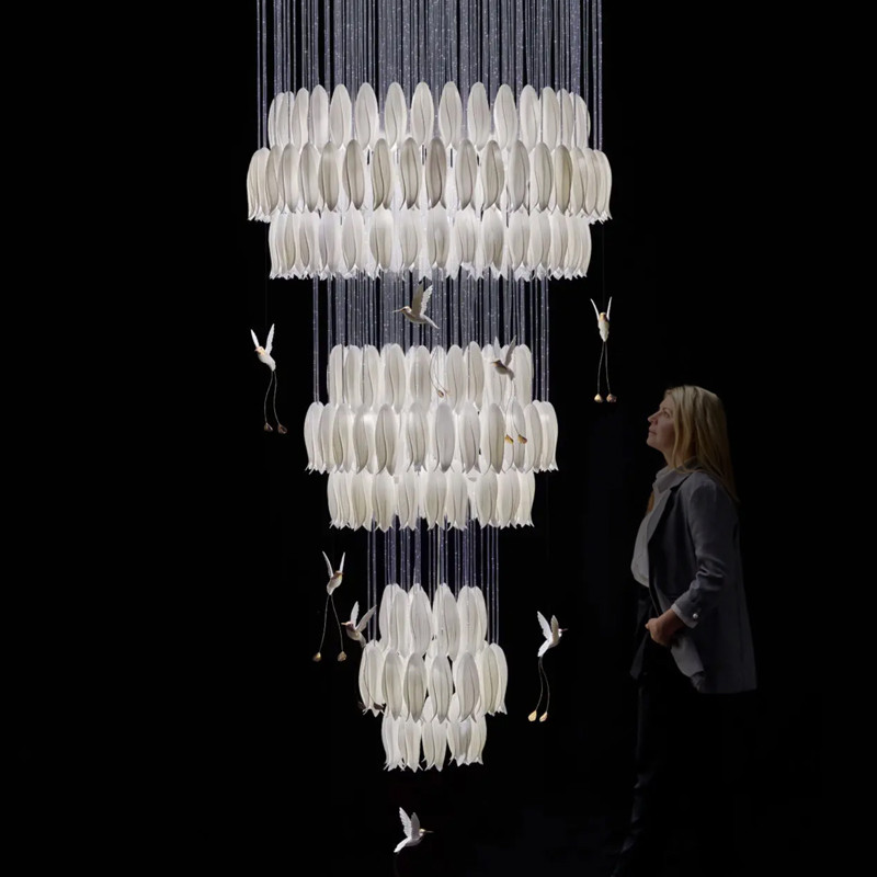 Большая Люстра для Лестницы Sagarti Contemporary chandelier ALBA GRAND Flowers & Birds