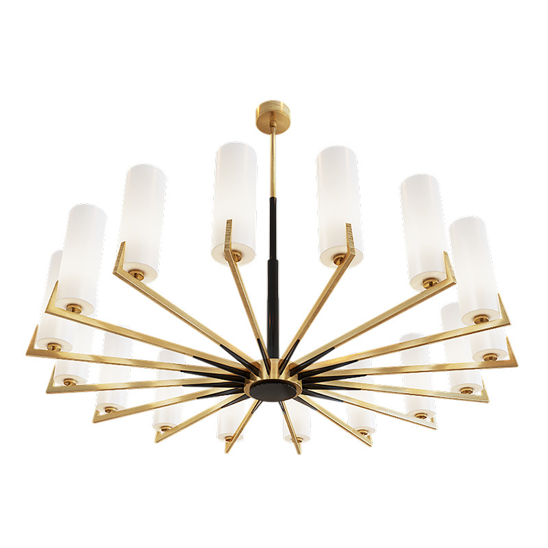 Большая люстра из латуни на 12 ламп Brass Candle