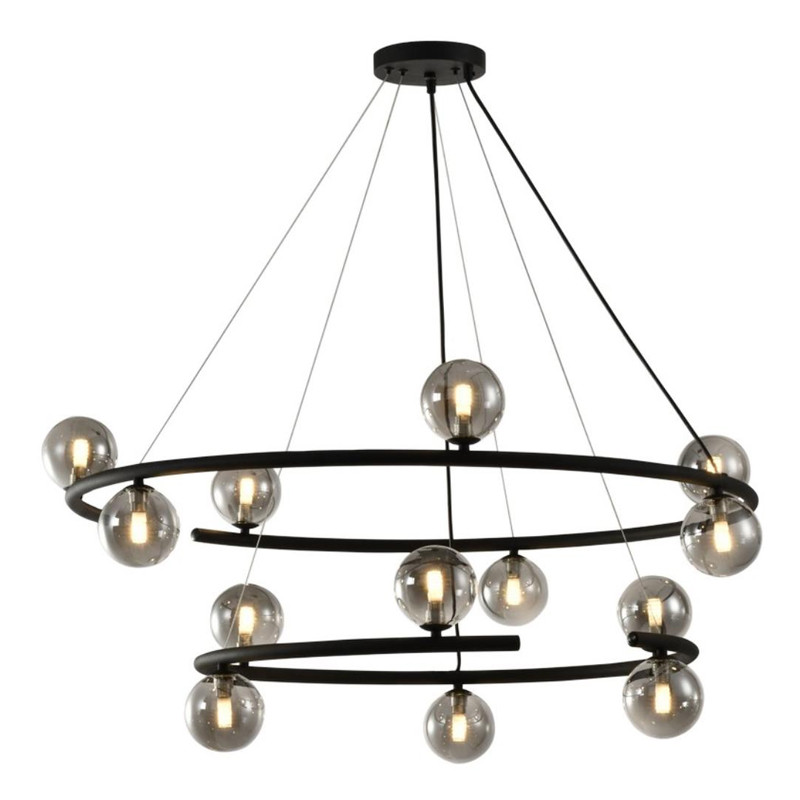 Большая люстра с двумя ярусами Bubble Glass