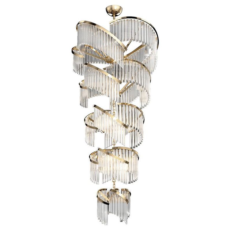 Большая Многоярусная Люстра для Высокого потолка Odeon Large Tiered Chandelier
