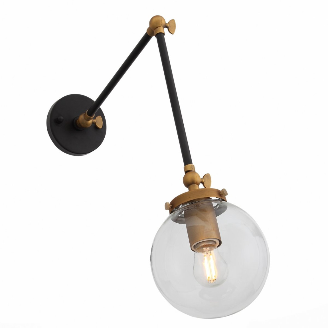 Бра Bistro Globe Clear Glass Bra Gold Long