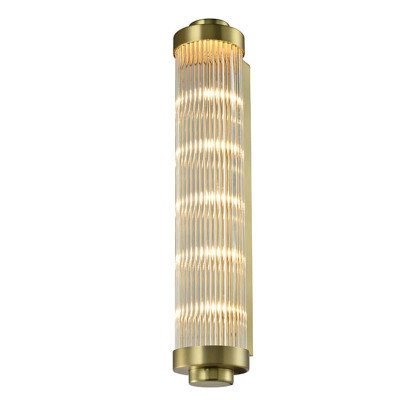 Бра Buck Glass TUBE Wall Lamp Brass