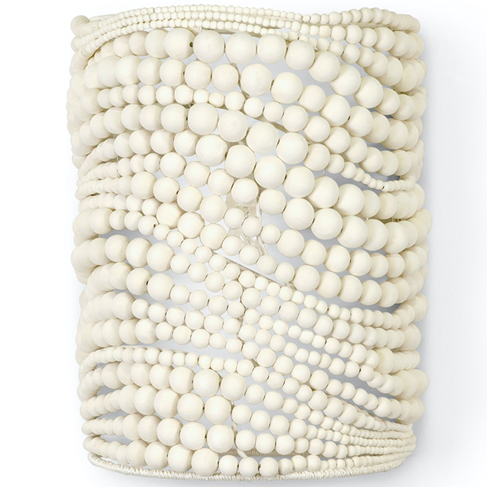 Бра Cream Color Beads Wavy Wall Lamp