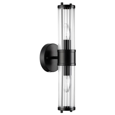 Бра Glass TUBE Черное на 2 лампы