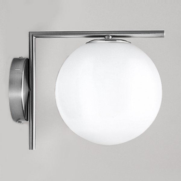 Бра IC Lighting Flos white ball IC C/W Chrome
