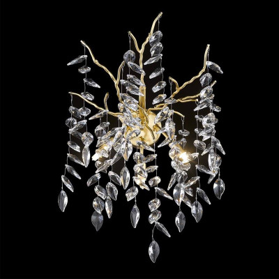 Бра Leaves Crystal Gold