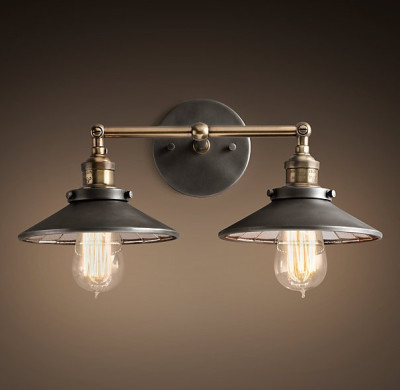Бра Loft Cone 20th c.Factory filament Pendant Reflector Double