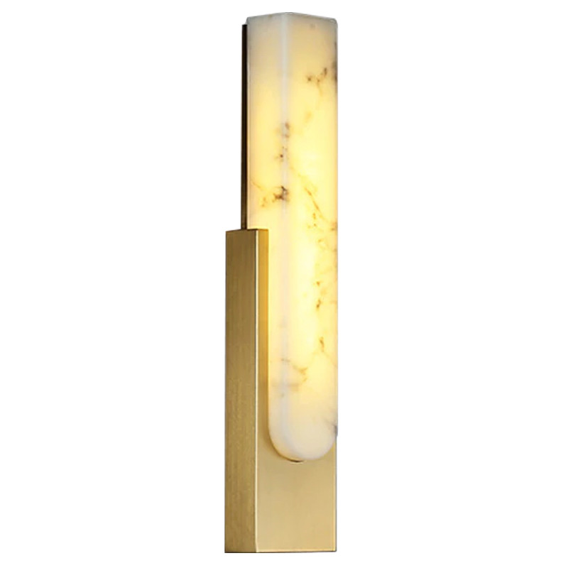 Бра MIRCA светильник с имитацией мрамора Латунь
