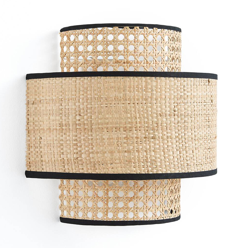 Бра Ottar Wicker Double lampshade