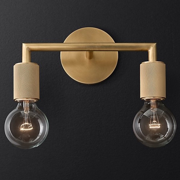 Бра Utilitaire Double Sconce Brass