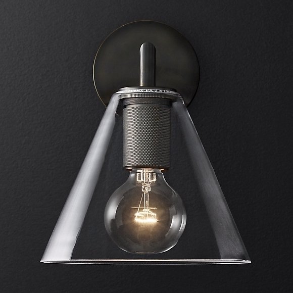 Бра Utilitaire Funnel Shade Single Sconce Black
