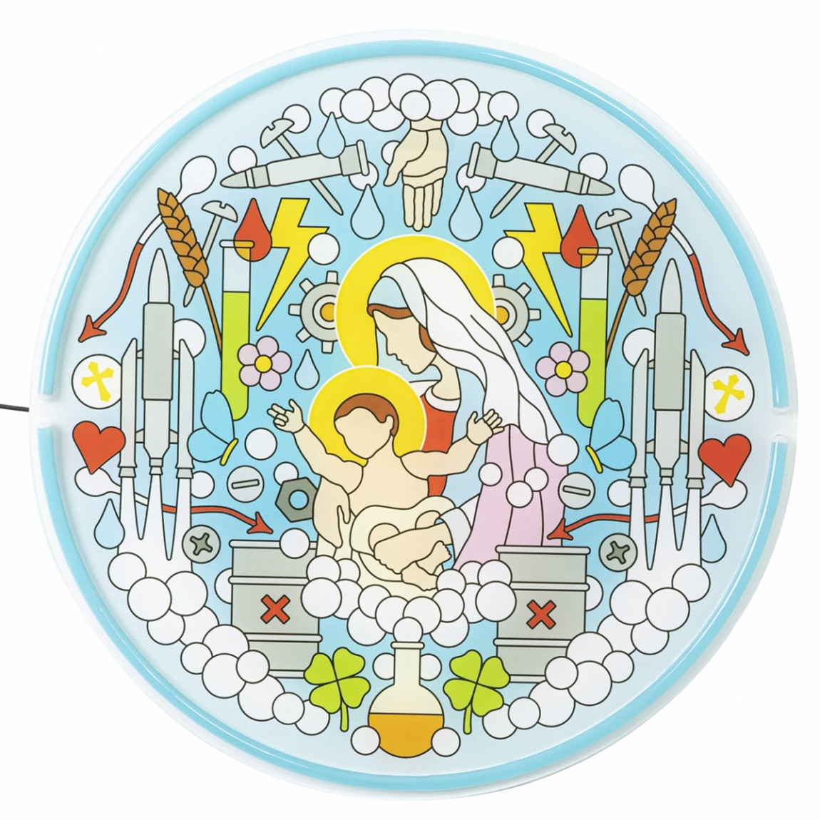 Бра Seletti Gospel Led Signs Virgin Mary