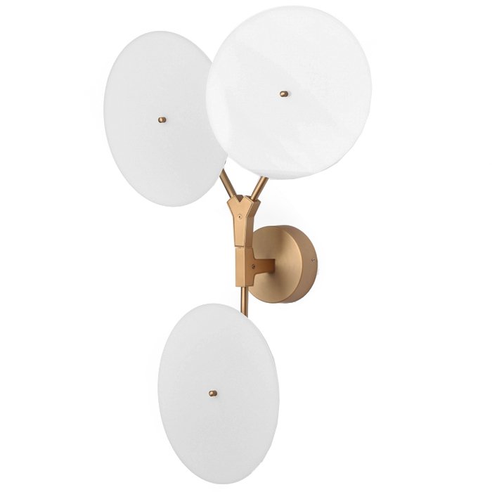 Бра White Disc Wall Lamp 3 лампы