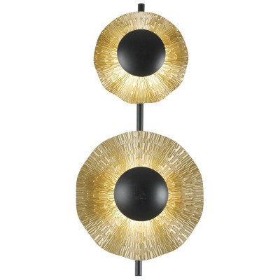 Бра в 2-мя круглыми плафонами в форме золотых дисков Glance of Light