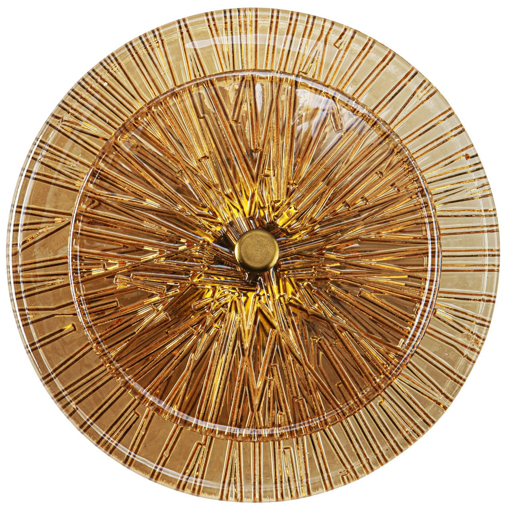 Бра в форме диска из рельефного коричневого стекла Decorative Glass Discs Wall Lamp