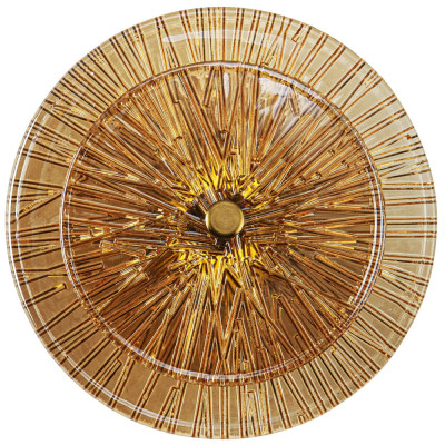 Бра в форме диска из рельефного коричневого стекла Decorative Glass Discs Wall Lamp