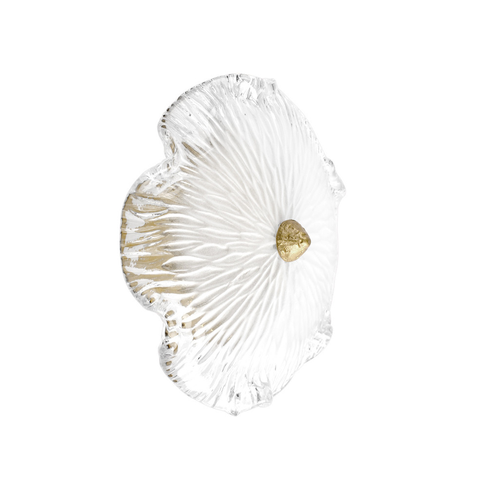 Бра в форме прозрачного стеклянного цветка с рельефной текстурой Textured Glass