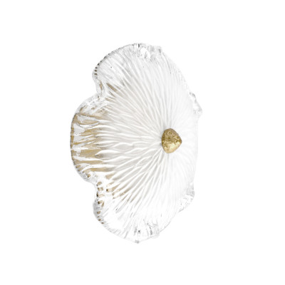 Бра в форме прозрачного стеклянного цветка с рельефной текстурой Textured Glass