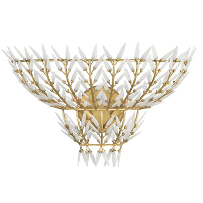 Бра золотого цвета с белыми стеклянными лепестками Hanging Flowers