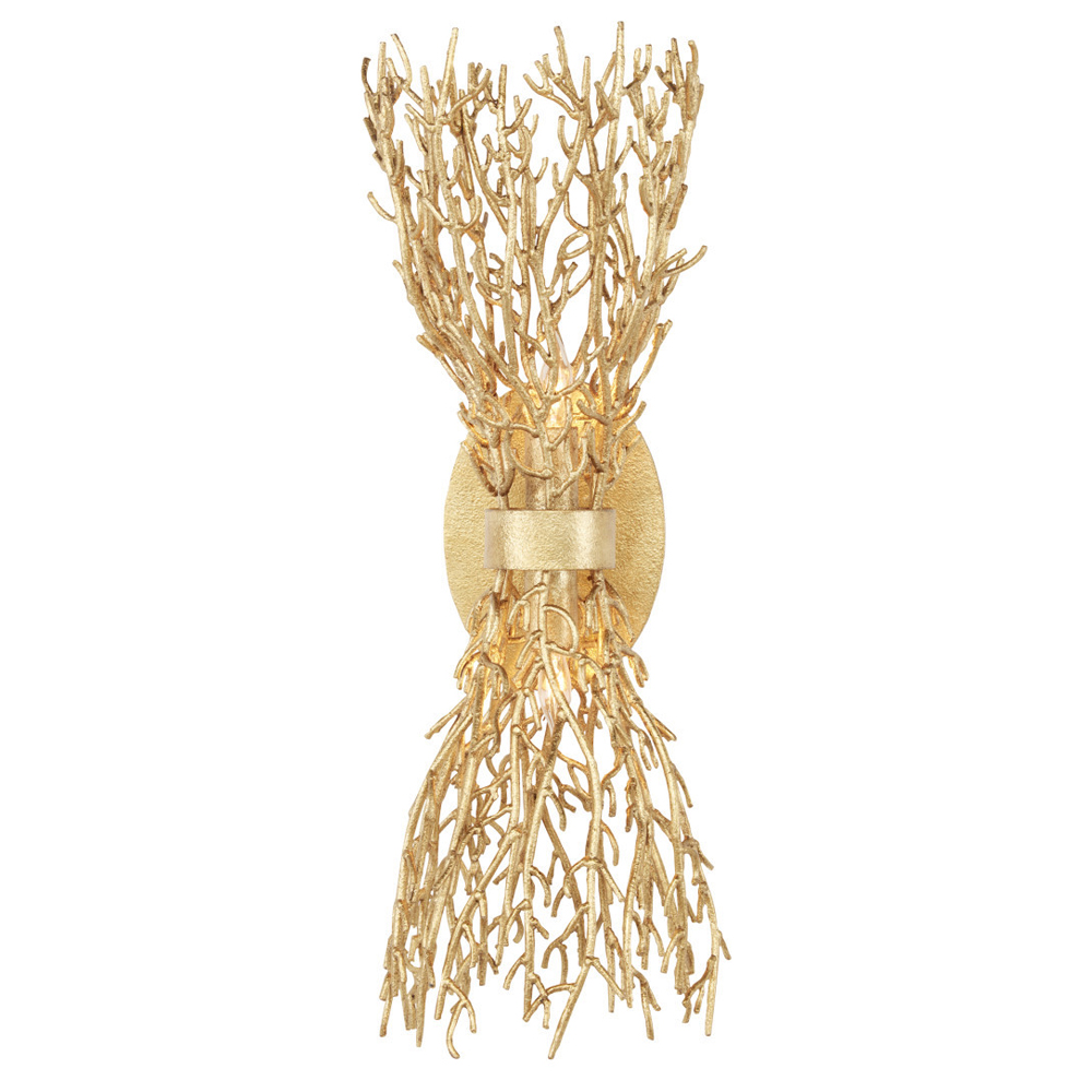 Бра золотое в виде кораллов Coral Decor
